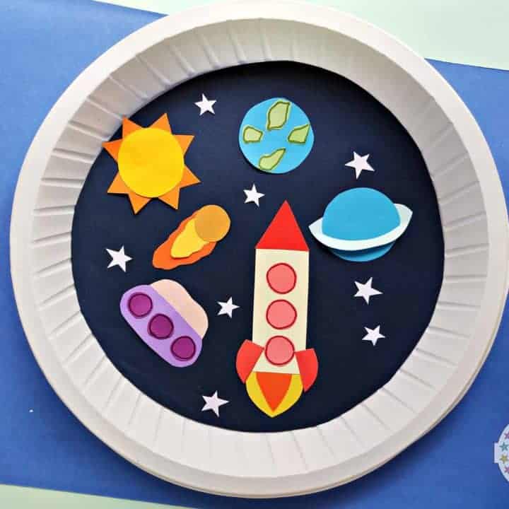 Paper Plate Space Craft For Kids Craft Play Learn