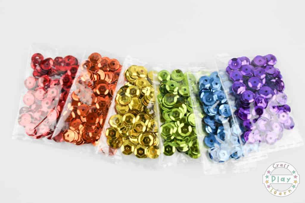 rainbow sensory bottle