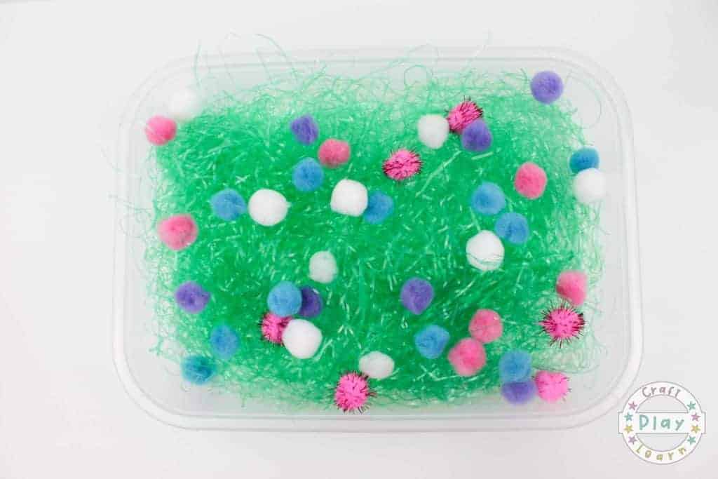 easter bunny sensory bin