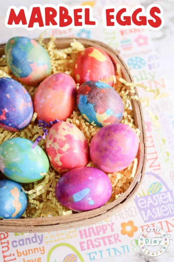 Easy Marbled Easter Eggs