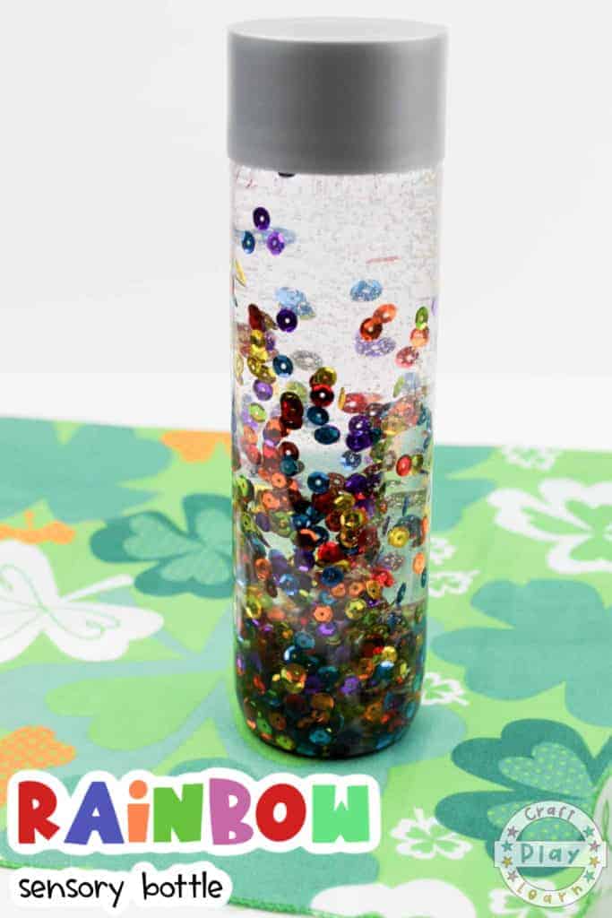 rainbow sensory bottle