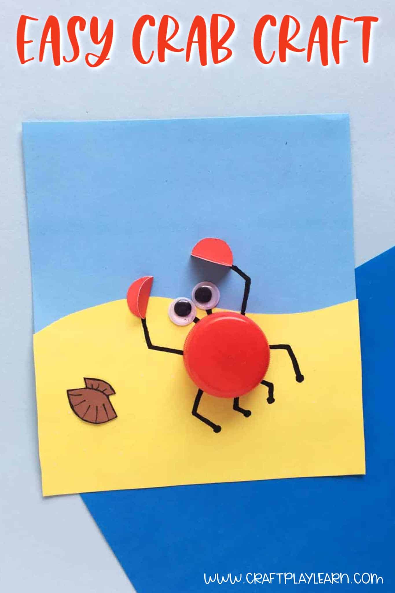 Easy Bottle Top Crab Craft Craft Play Learn