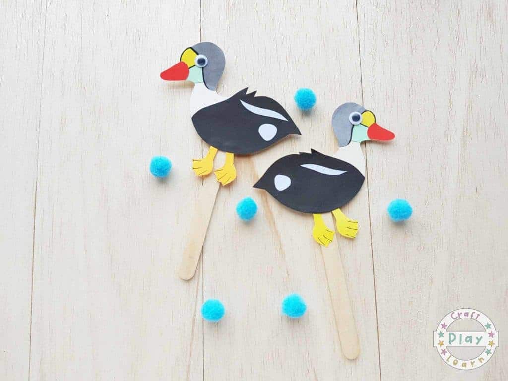 paper duck craft for kids