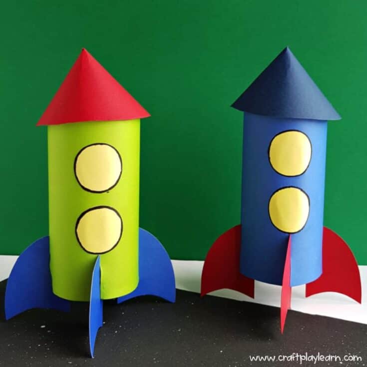 kids homemade rocket craft
