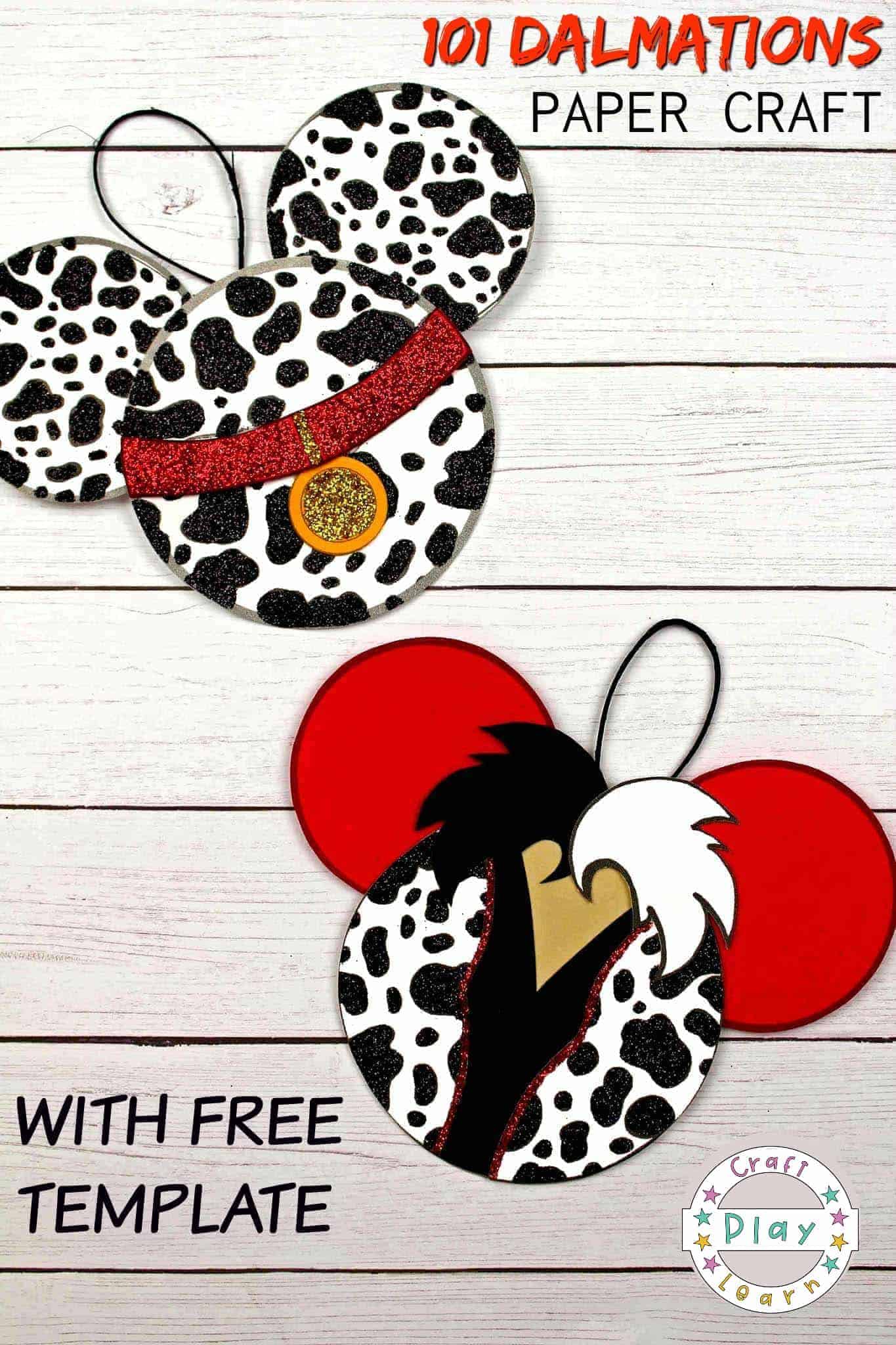 cruella-de-vill-paper-mickey-ears-craft-craft-play-learn for Free Printable Dalmatian Ears Template Cruella De Vill Paper Mickey Ears Craft - Craft Play Learn for Free Printable Dalmatian Ears Template