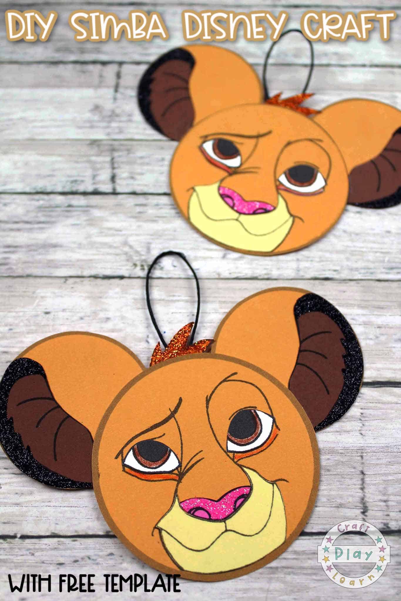 The Lion King Simba Mickey Ears Craft - Craft Play Learn