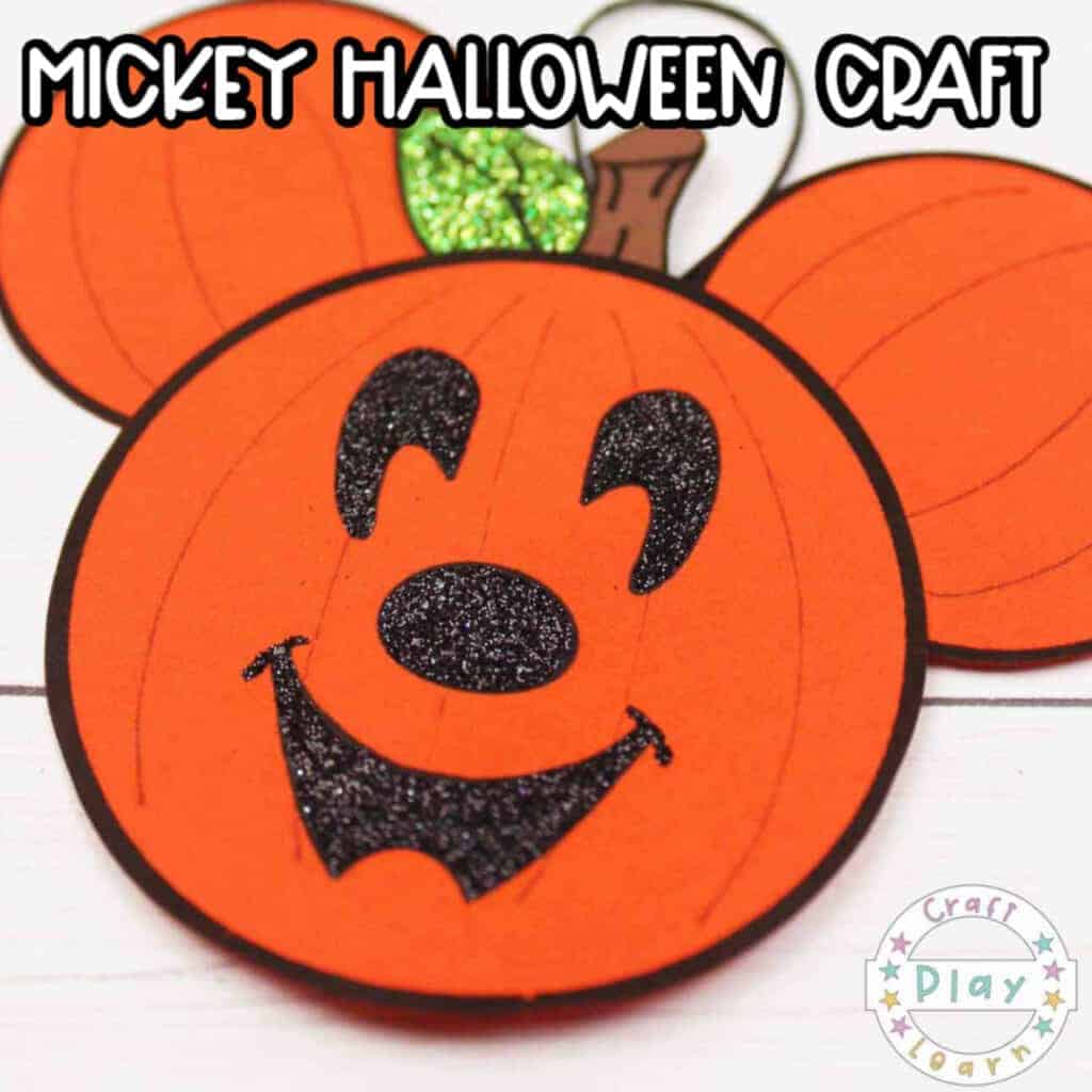 Mickey Pumpkin Halloween Decoration - Craft Play Learn