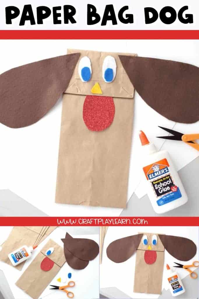 Paper Bag Dog Puppet Craft For Kids - Craft Play Learn