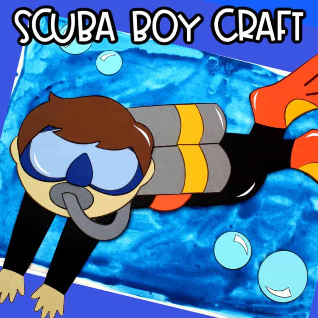 Scuba Diver Boy Craft Idea for Kids - Craft Play Learn