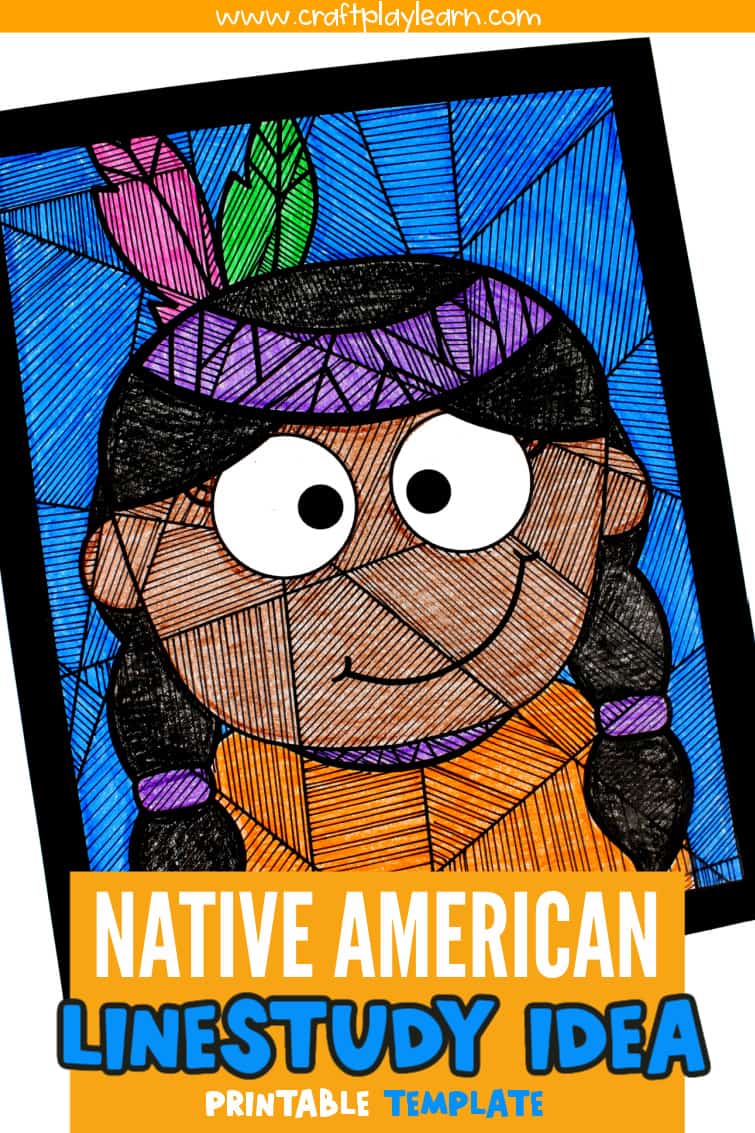 Native Line Drawing Lessons Native American Line Study For Kids - Craft Play Learn