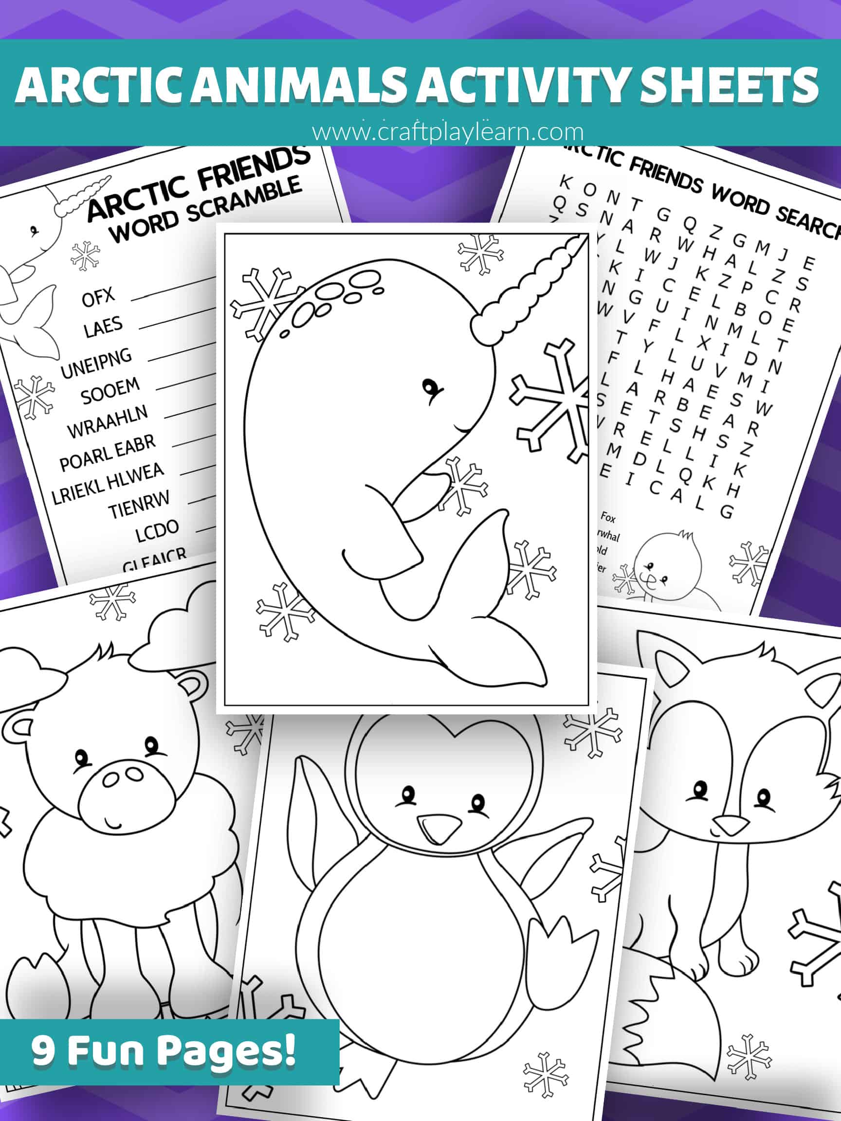 Arctic Coloring Pages For Kids Craft Play Learn