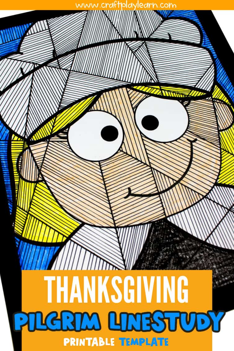 Pilgrim Girl Coloring Page For Kids - Craft Play Learn