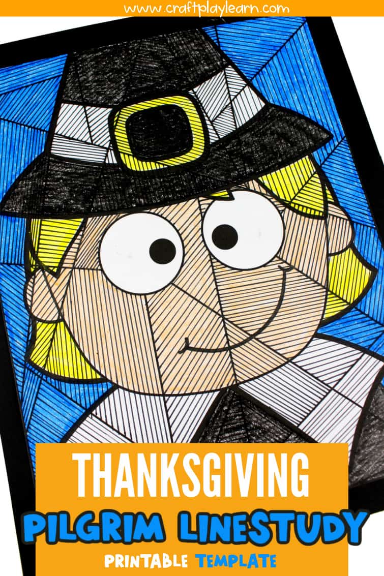 Male Pilgrim Art Activity For Kids